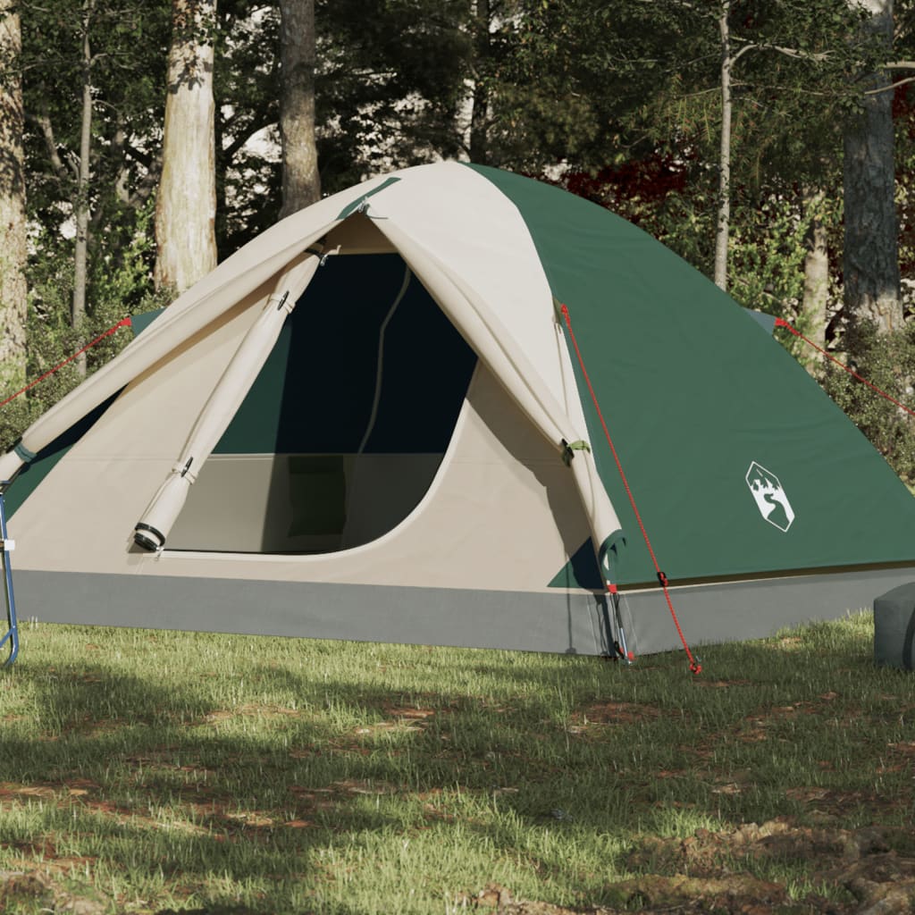 vidaXL 3-personers campingtelt vandtæt kuppel grøn