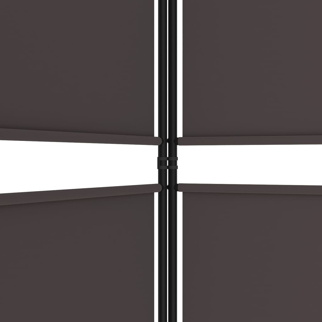 vidaXL 5-panels rumdeler 250x220 cm stof brun