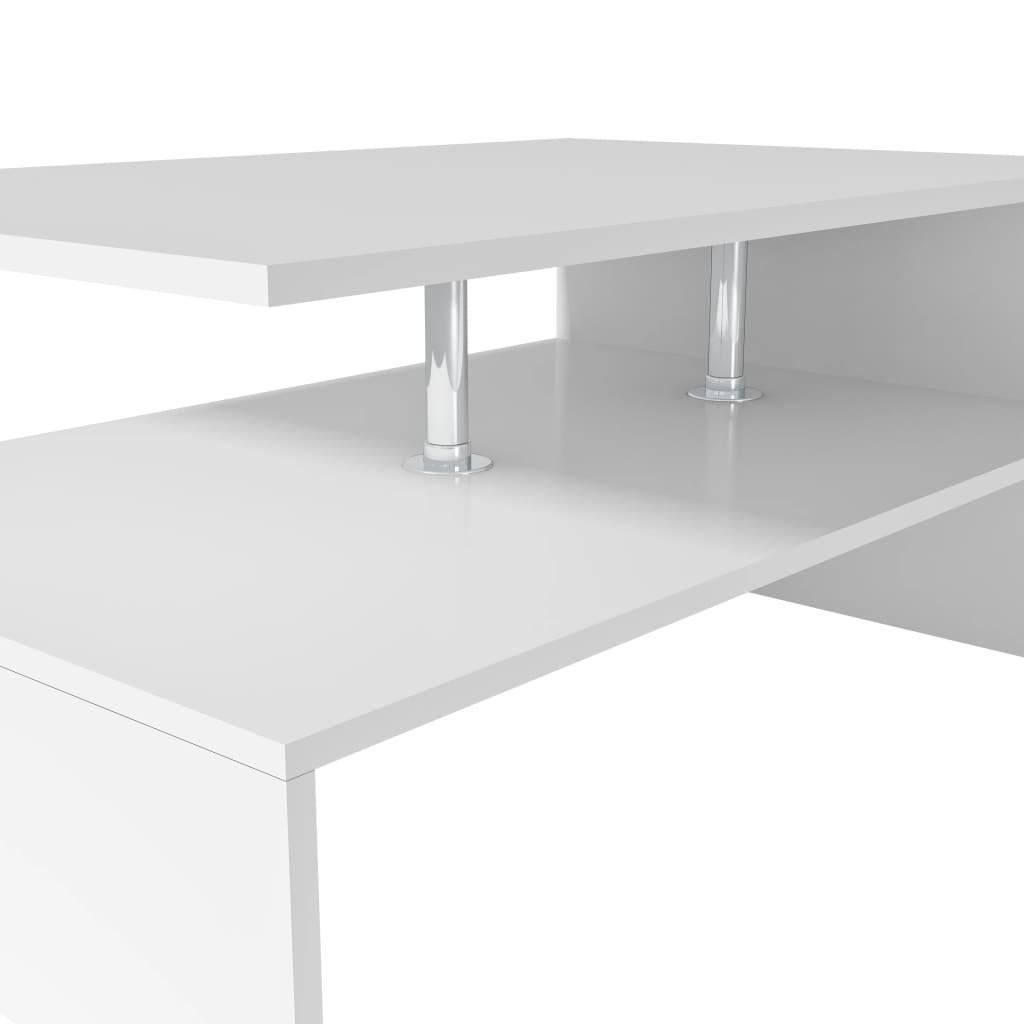 vidaXL sofabord spånplade 90 x 59 x 42 cm hvid