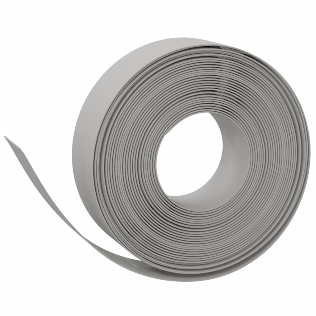 vidaXL græskanter 2 stk. 10 m 15 cm polyethylen grå