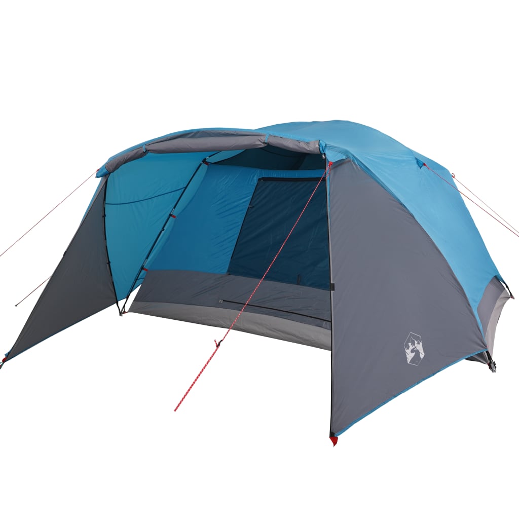 vidaXL 4-personers campingtelt med fortelt vandtæt blå