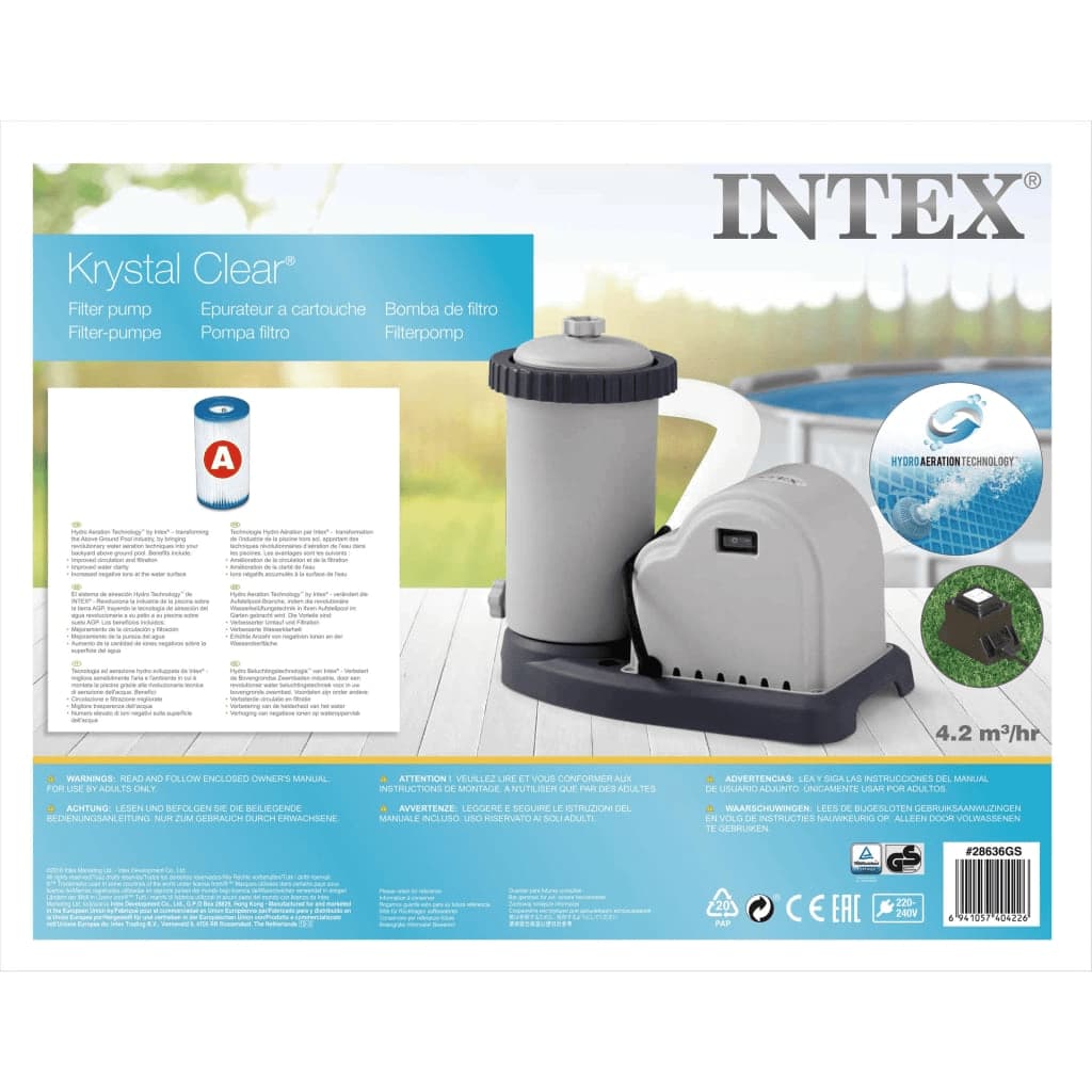 Intex filterpumpe 5678 l/t. 28636GS