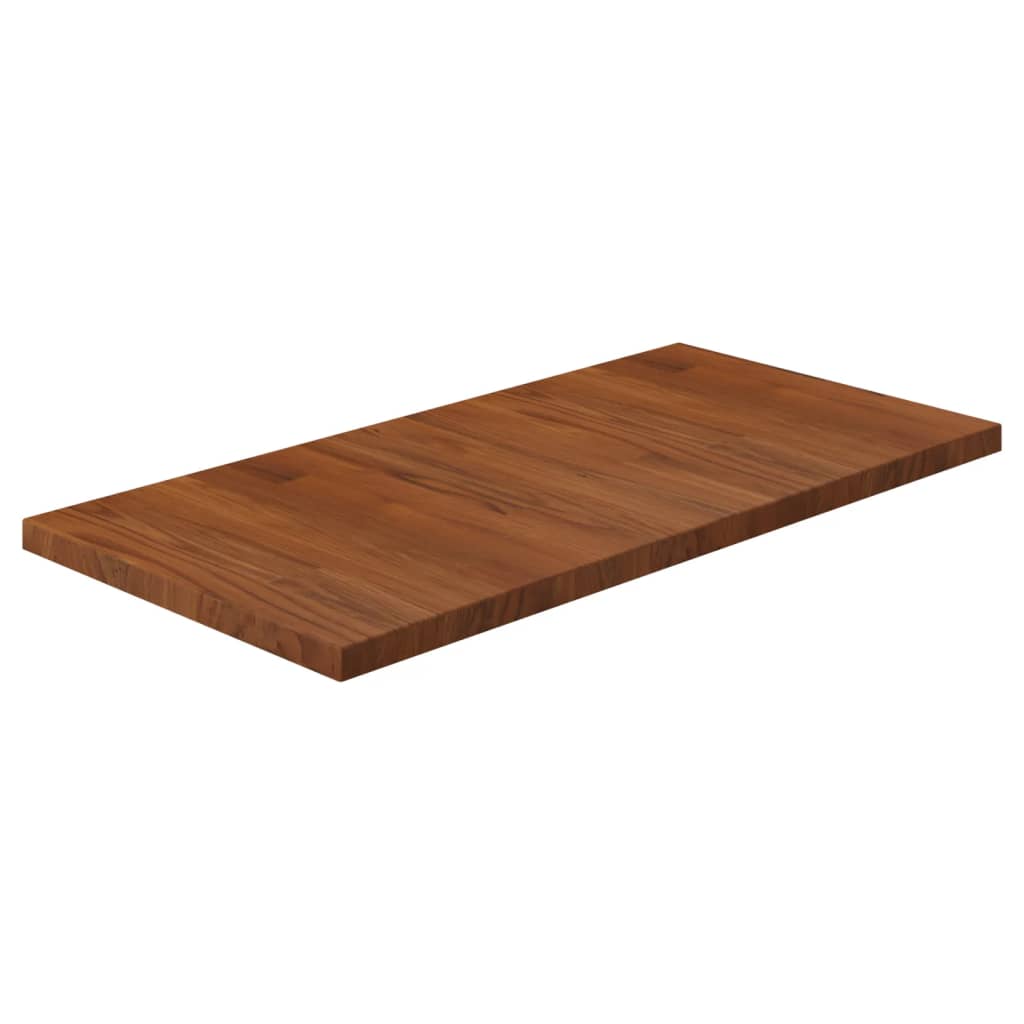 vidaXL bordplade til badeværelse 80x40x2,5 cm massivt træ mørkebrun