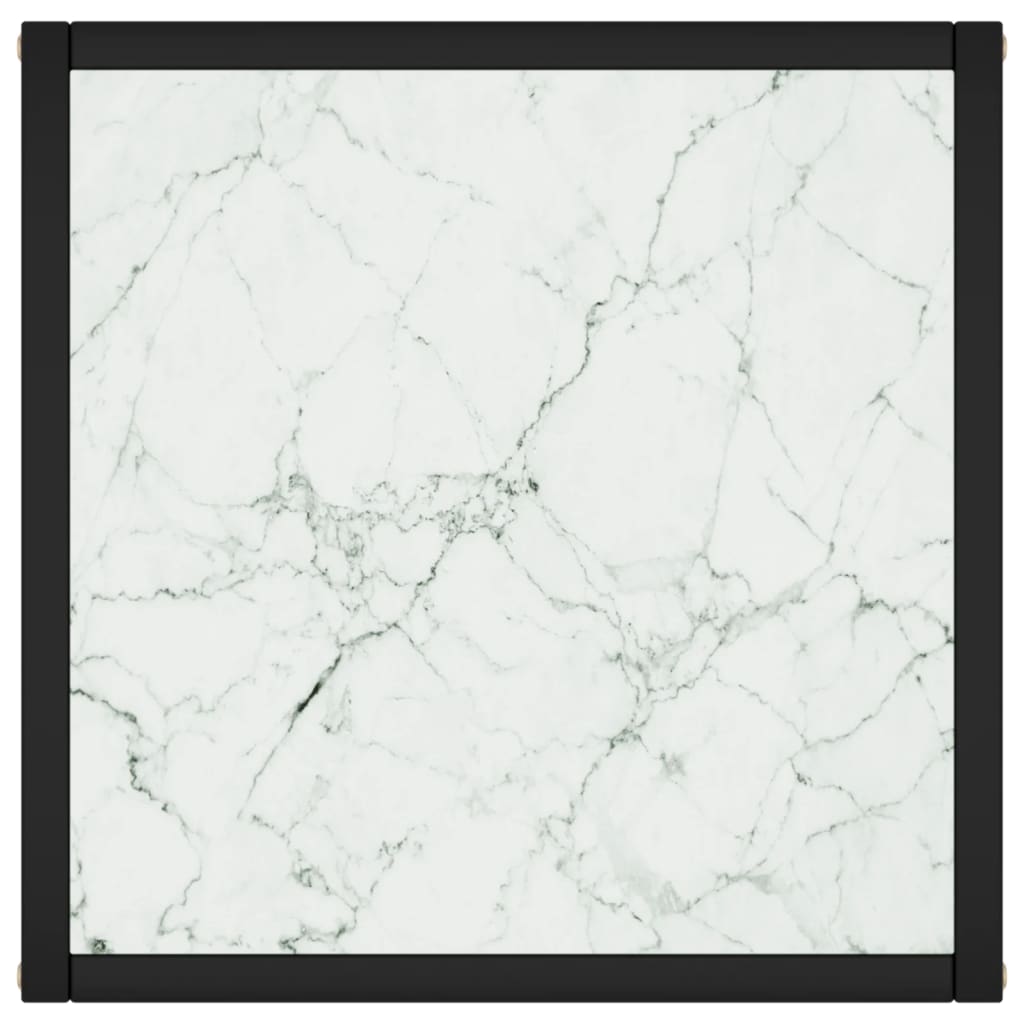 vidaXL sofabord 40x40x50 cm marmorglas hvid