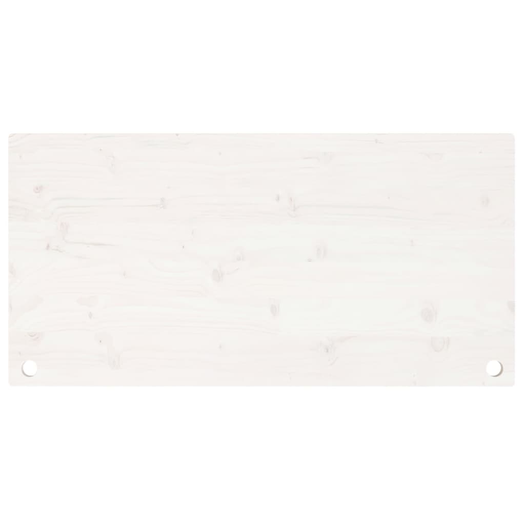 vidaXL skrivebordsplade 100x50x2,5 cm massivt fyrretræ hvid
