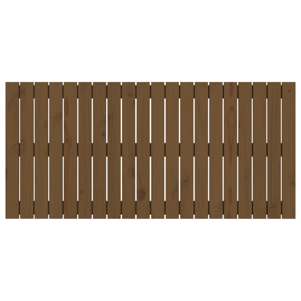 vidaXL sengegavl 127,5x3x60 cm massivt fyrretræ gyldenbrun