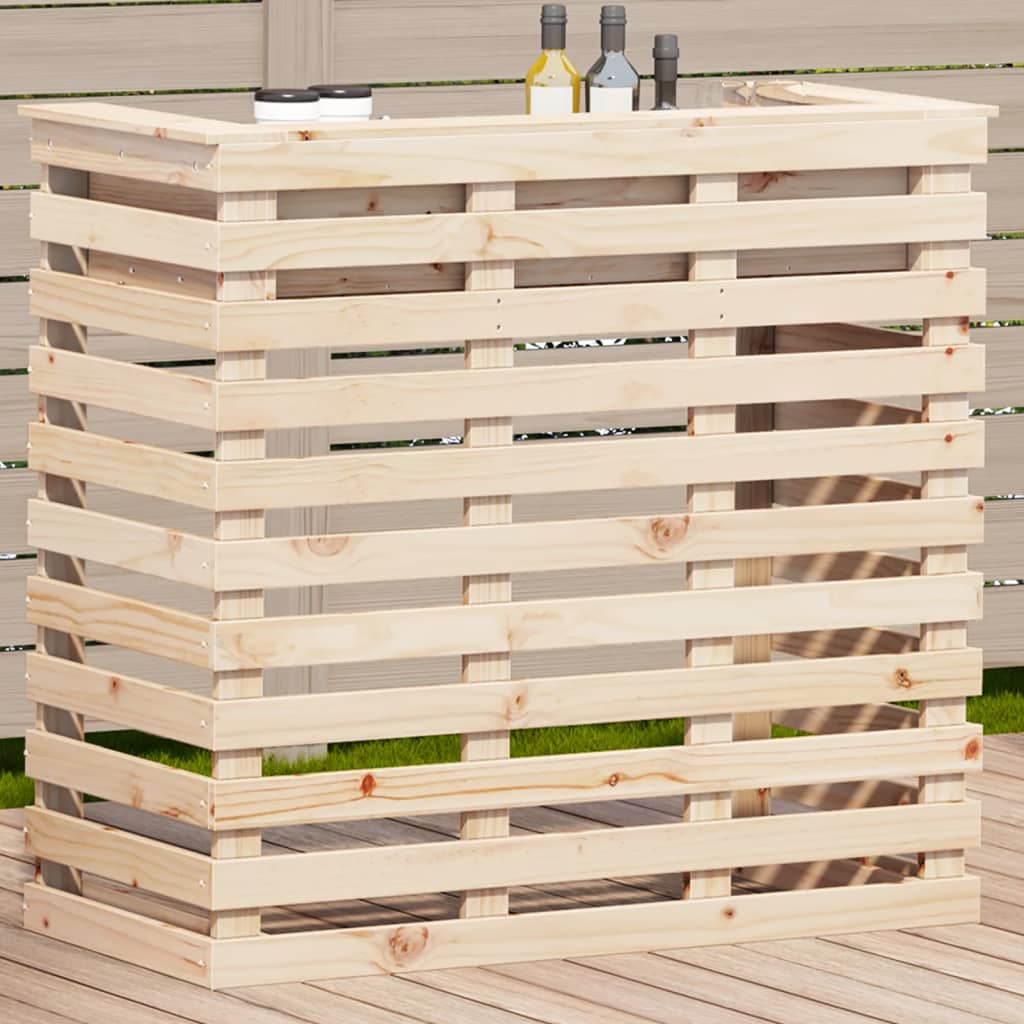 vidaXL udendørs barbord 113,5x50x103 cm massivt fyrretræ