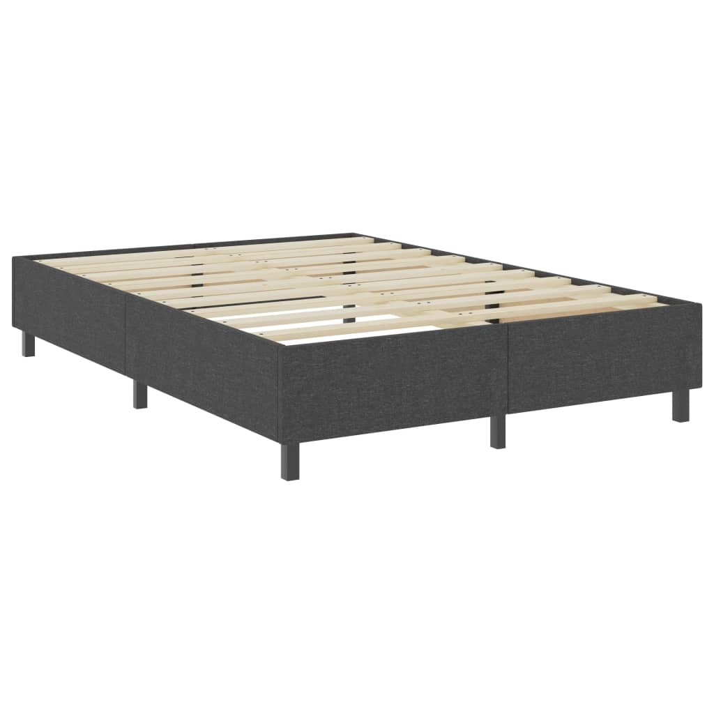 vidaXL seng med boxmadras 140x200 cm stof mørkegrå