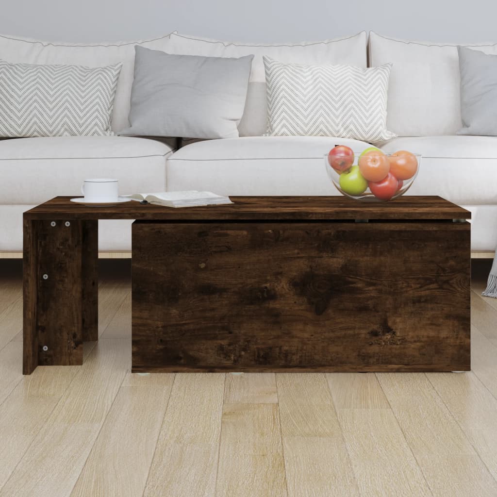 vidaXL sofabord 150x50x35 cm konstrueret træ røget egetræsfarve