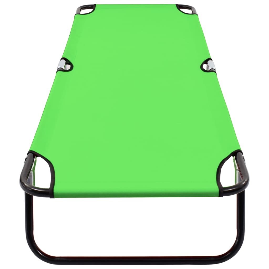 vidaXL foldbar liggestol stål grøn