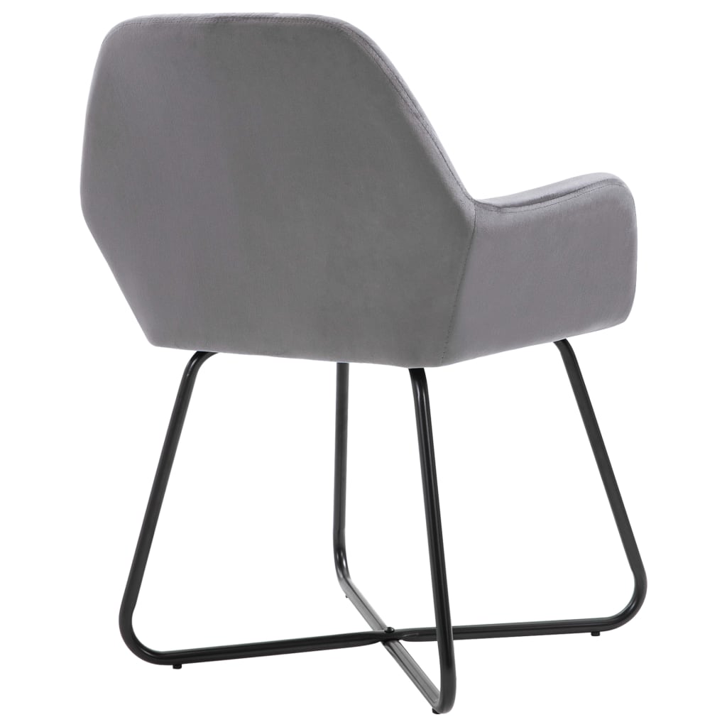 vidaXL spisebordsstole 2 stk. fløjl grå