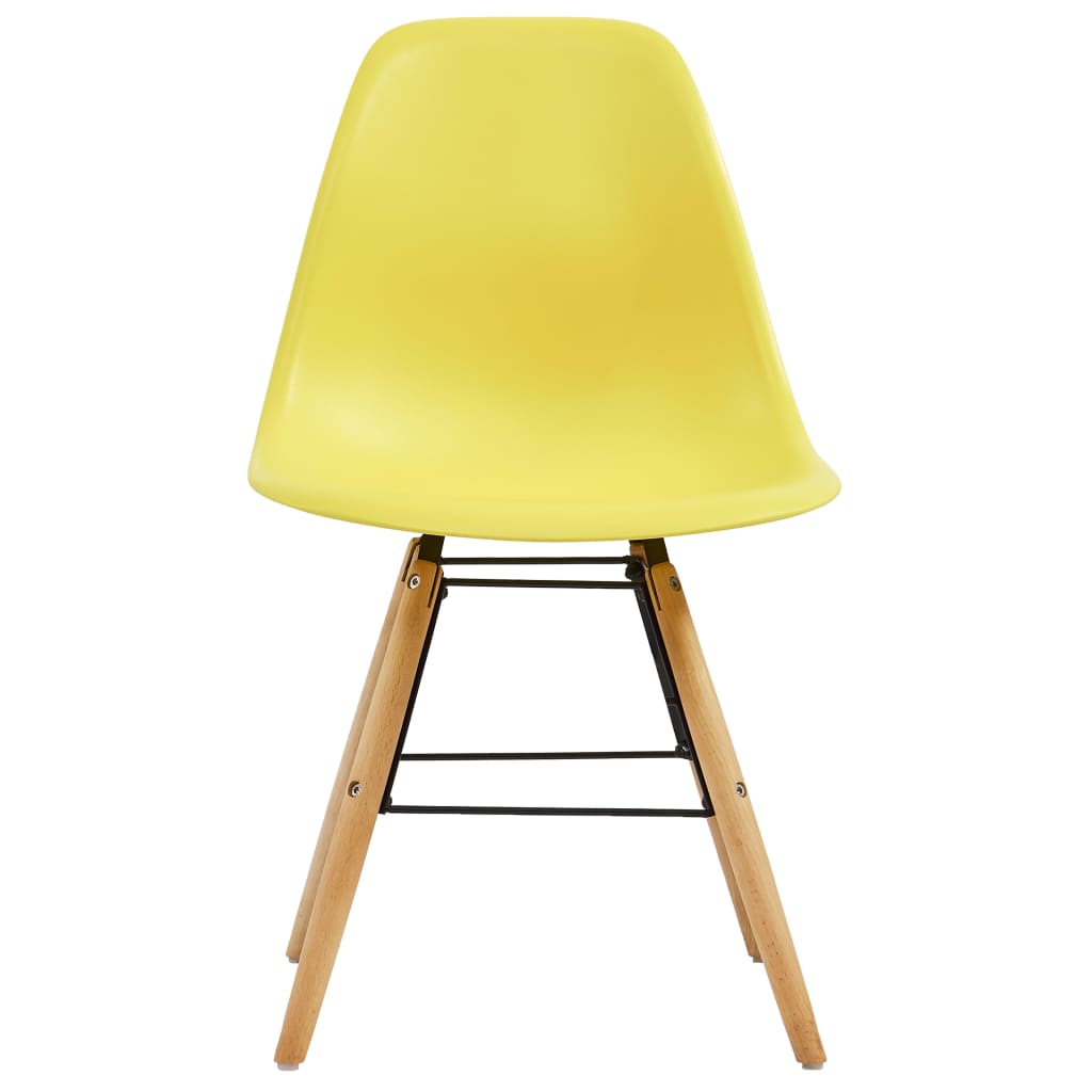 vidaXL spisebordsstole 2 stk. plastik gul