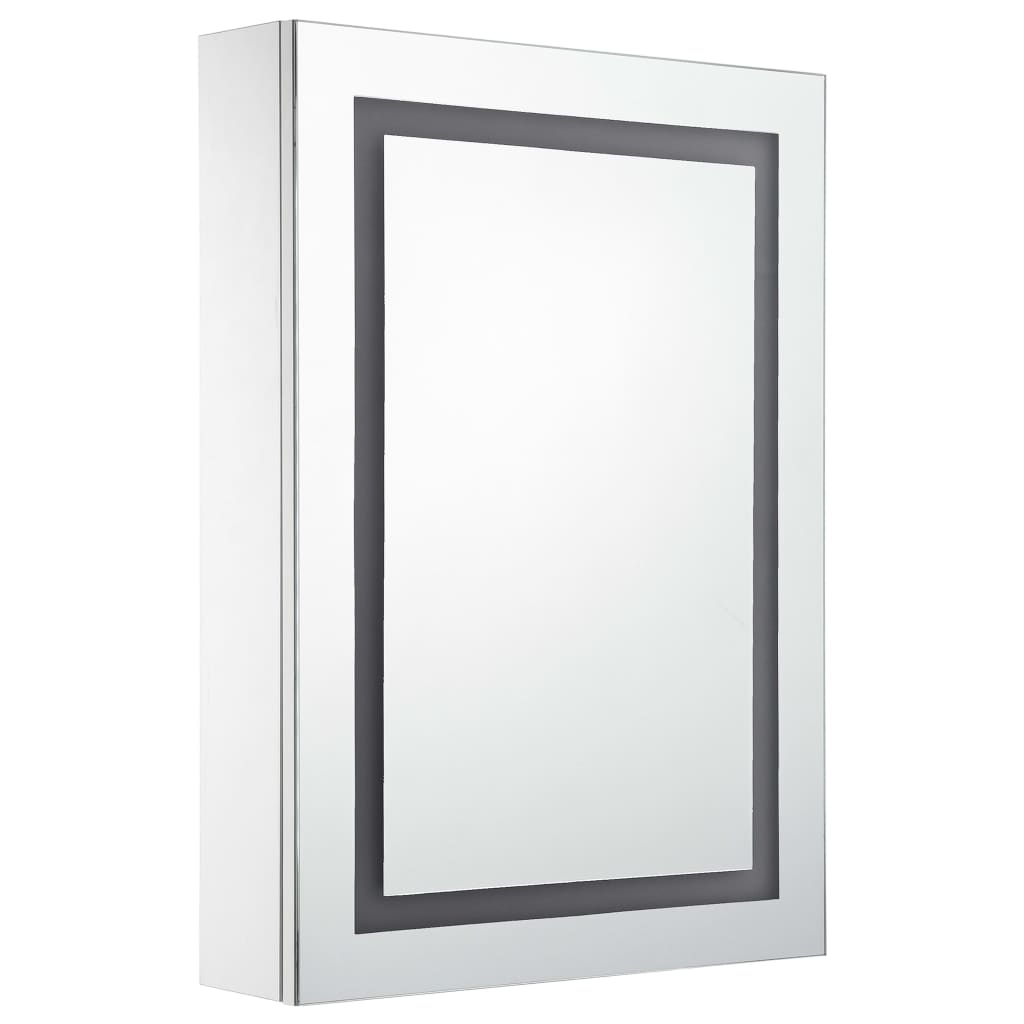 vidaXL badeværelsesskab med spejl + LED-lys 50x13x70 cm