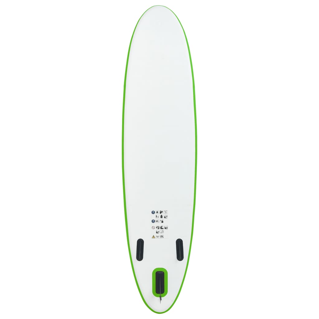 vidaXL oppusteligt paddleboard grøn og hvid