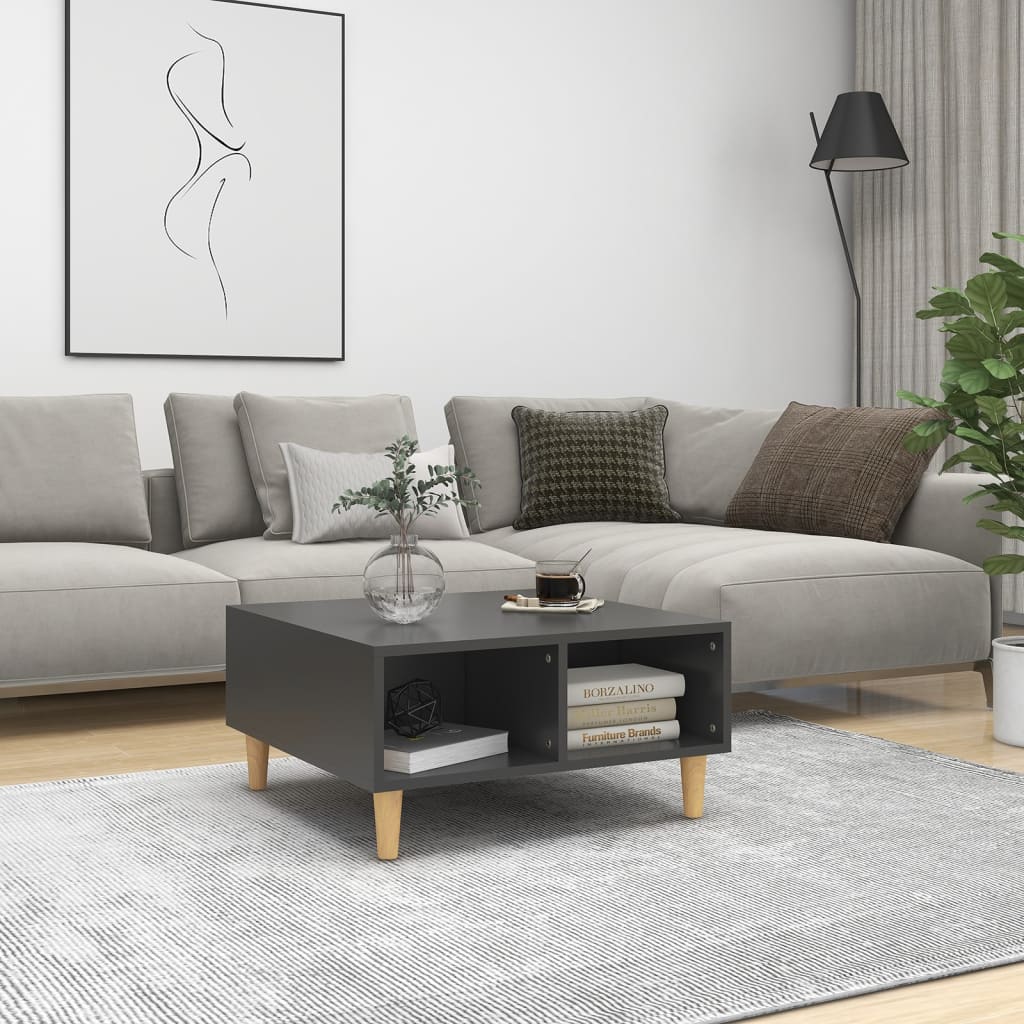vidaXL sofabord 60x60x30 cm konstrueret træ grå