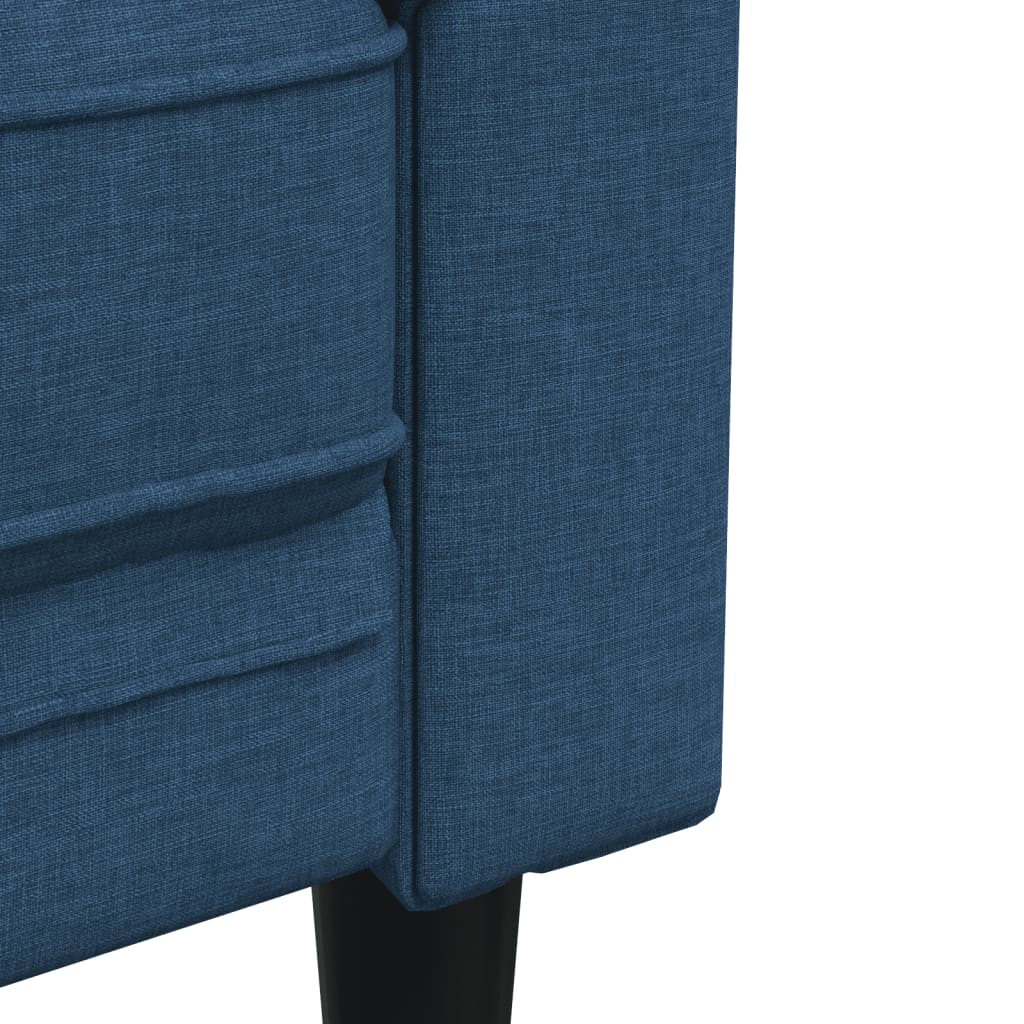 vidaXL 3-personers Chesterfield-sofa stof blå