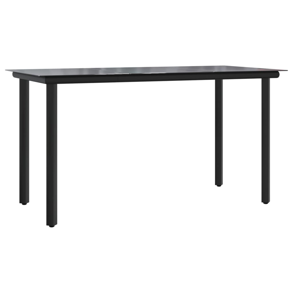vidaXL spisebordssæt til haven 9 dele m. hynder polyrattan sort og grå