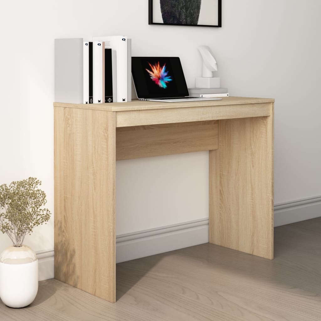 vidaXL skrivebord 90x40x72 cm konstrueret træ sonoma-eg