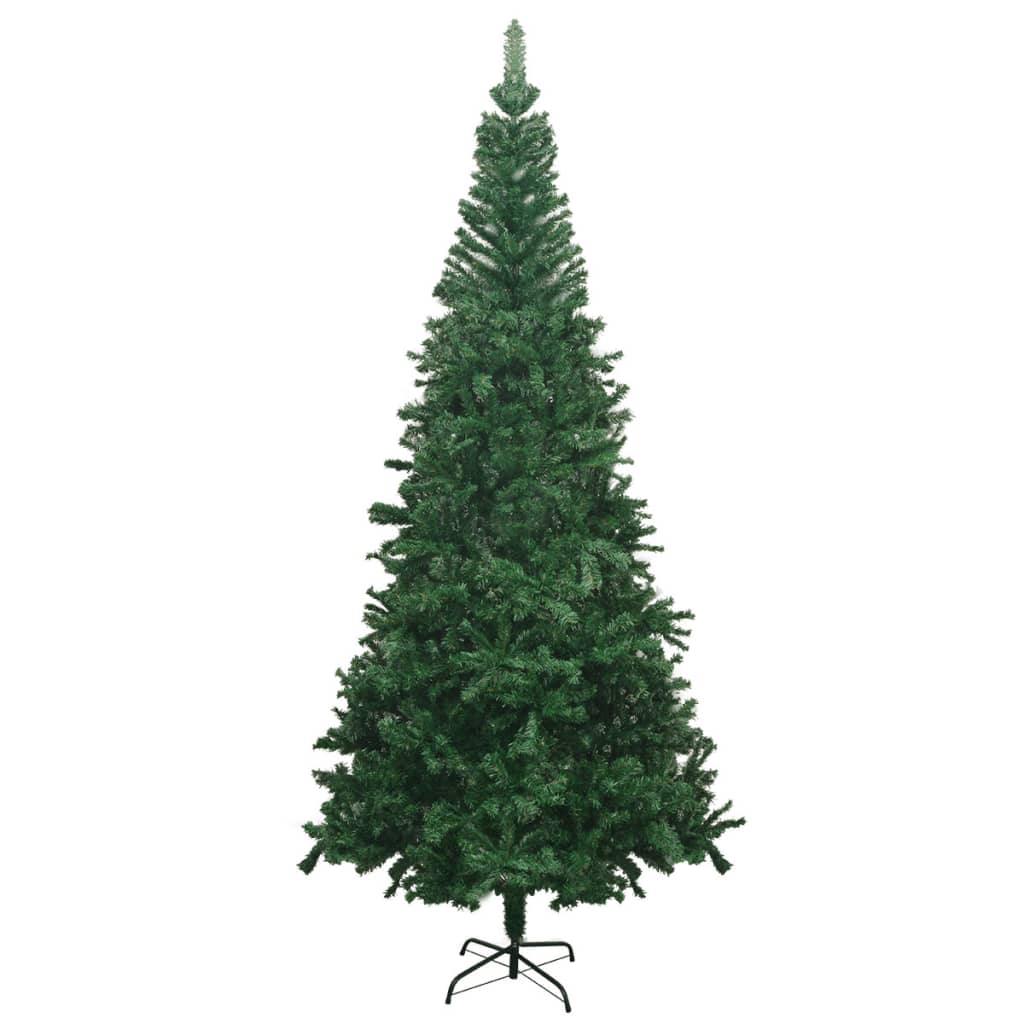 vidaXL kunstigt juletræ med lys 240 cm grøn
