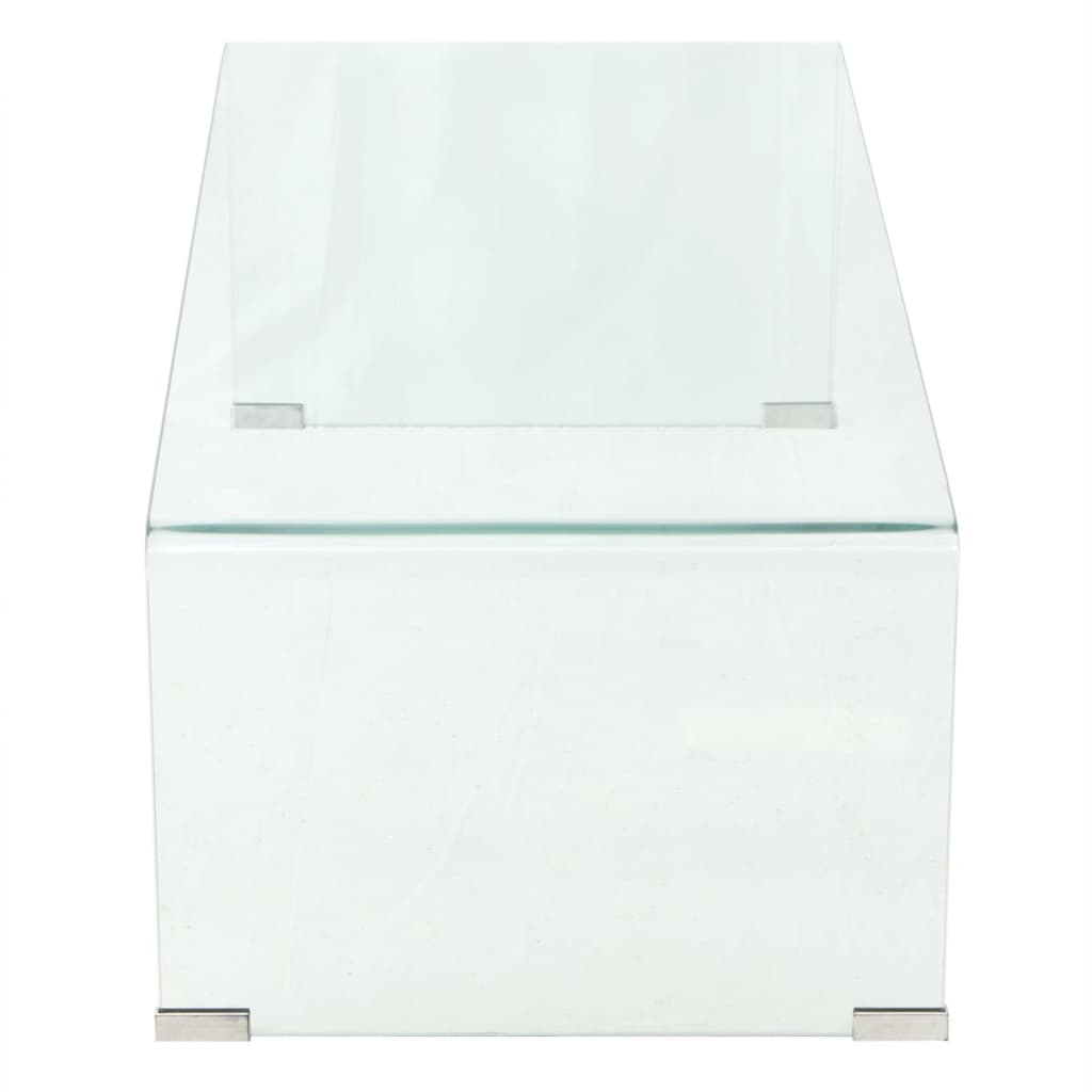 vidaXL sofabord 98x45x30 cm hærdet glas transparent