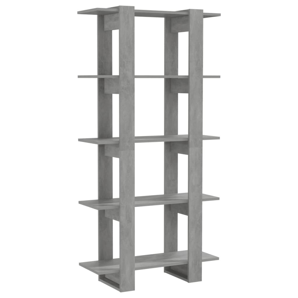 vidaXL bogreol/rumdeler 80x30x160 cm konstrueret træ betongrå