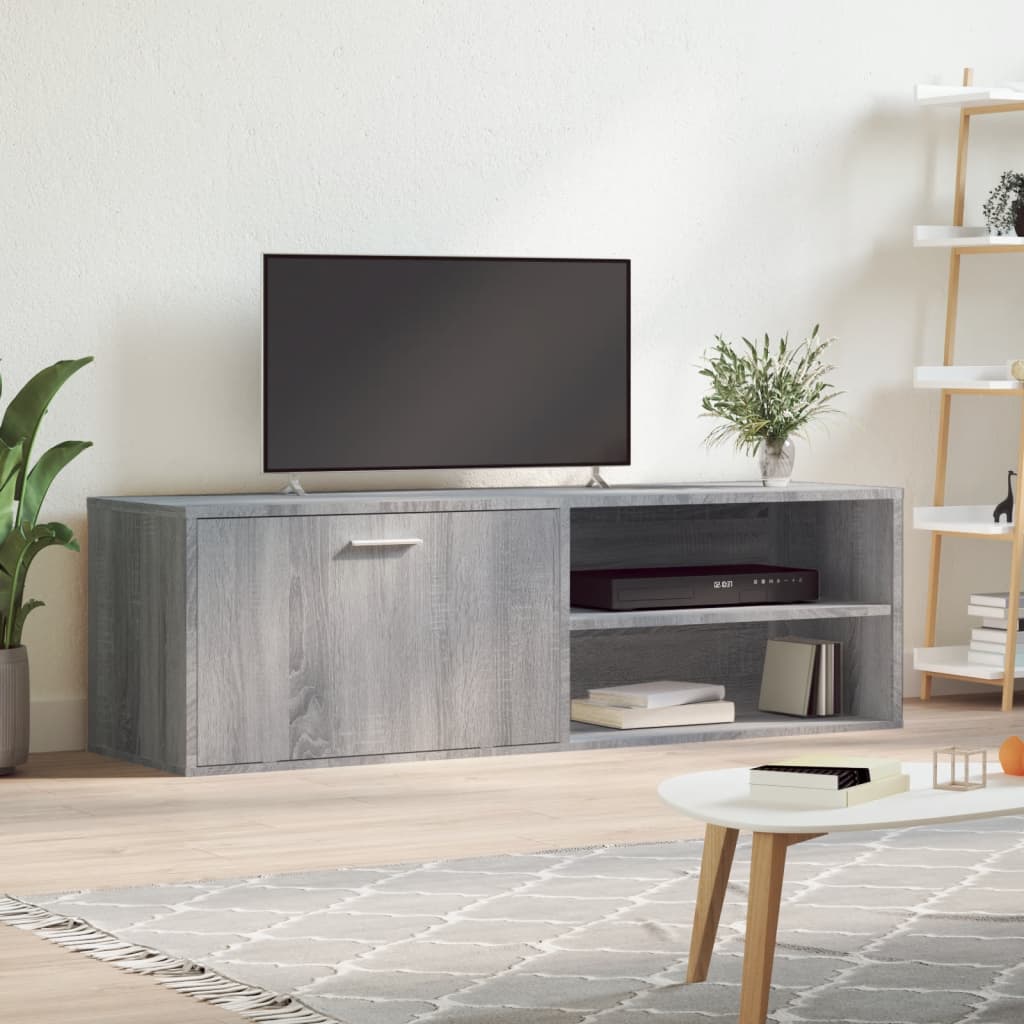 vidaXL tv-bord 120x34x37 cm konstrueret træ grå sonoma-eg