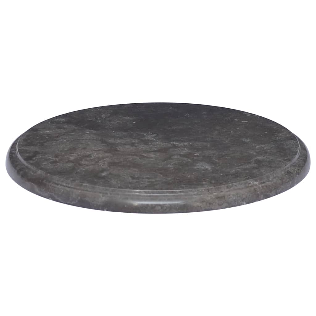 vidaXL bordplade Ø40x2,5 cm marmor sort