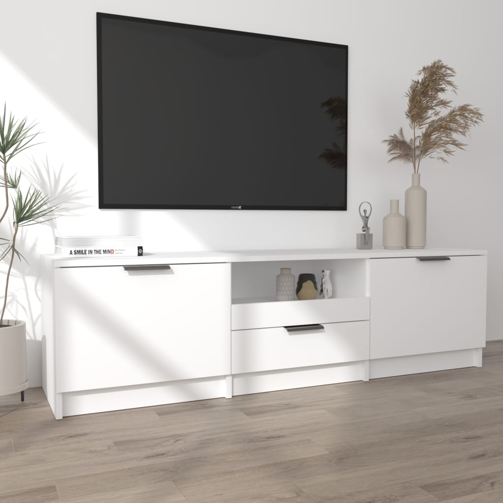 vidaXL tv-skab 140x35x40 cm konstrueret træ hvid
