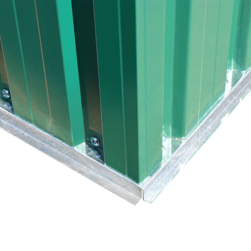 vidaXL opbevaringsskur til haven 257x205x178 cm metal grøn