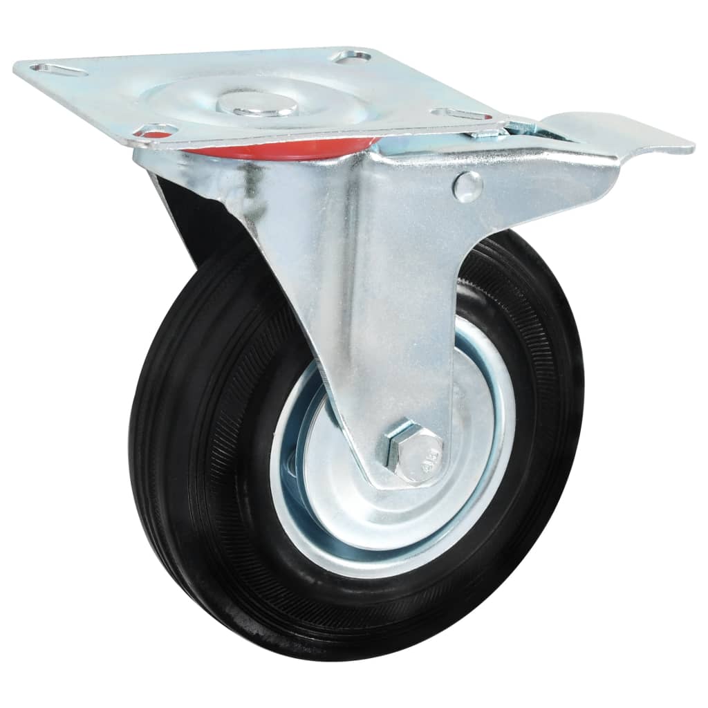 vidaXL drejehjul med dobbelte bremser 4 stk. 125 mm