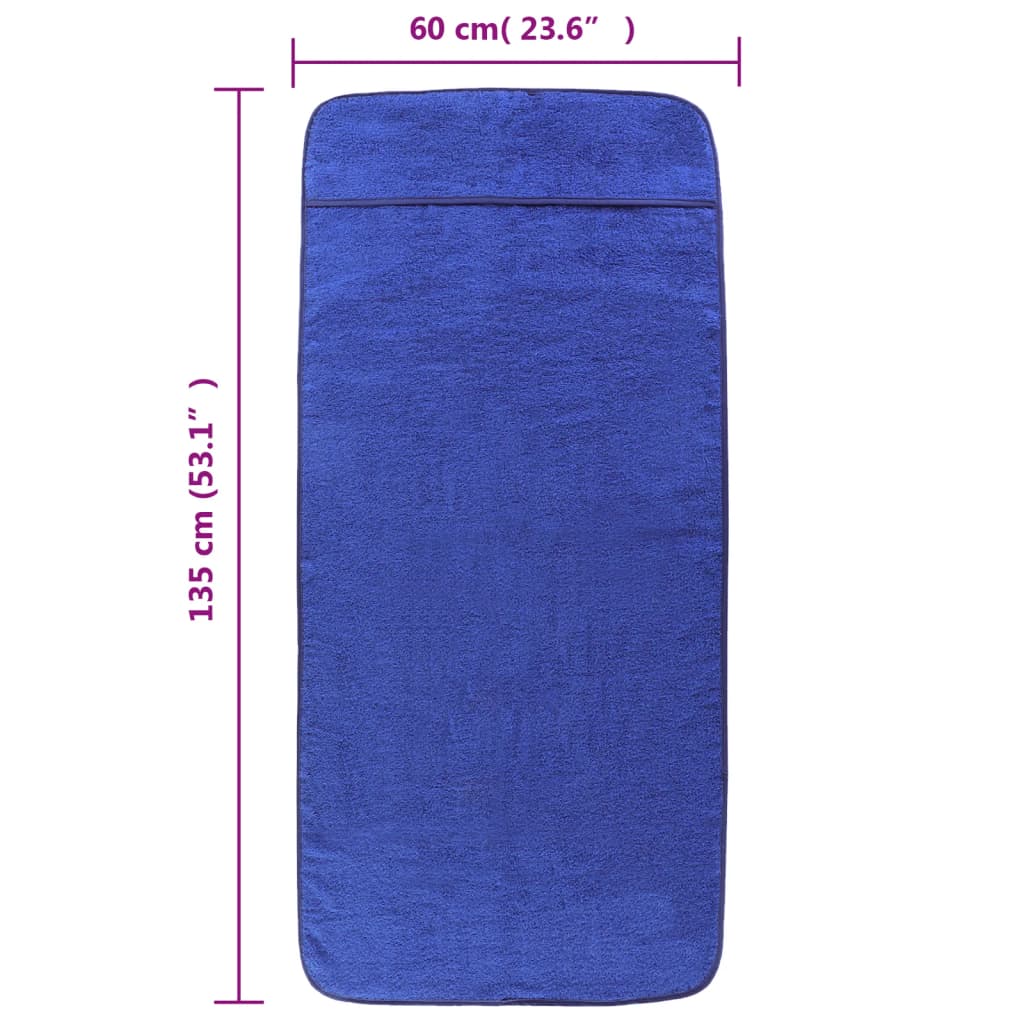 vidaXL strandhåndklæder 2 stk. 60x135 cm 400 GSM stof kongeblå
