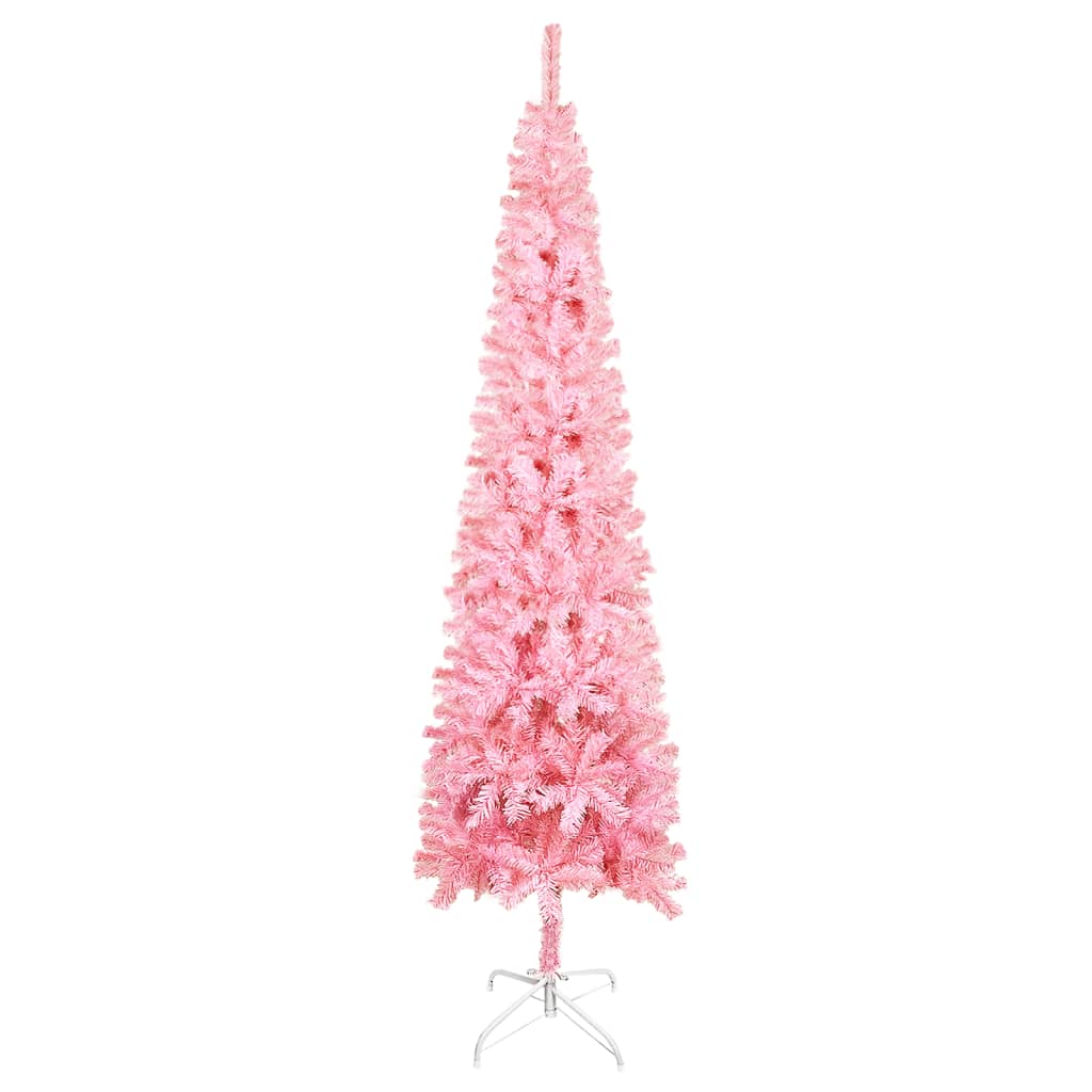 vidaXL smalt juletræ 120 cm lyserød
