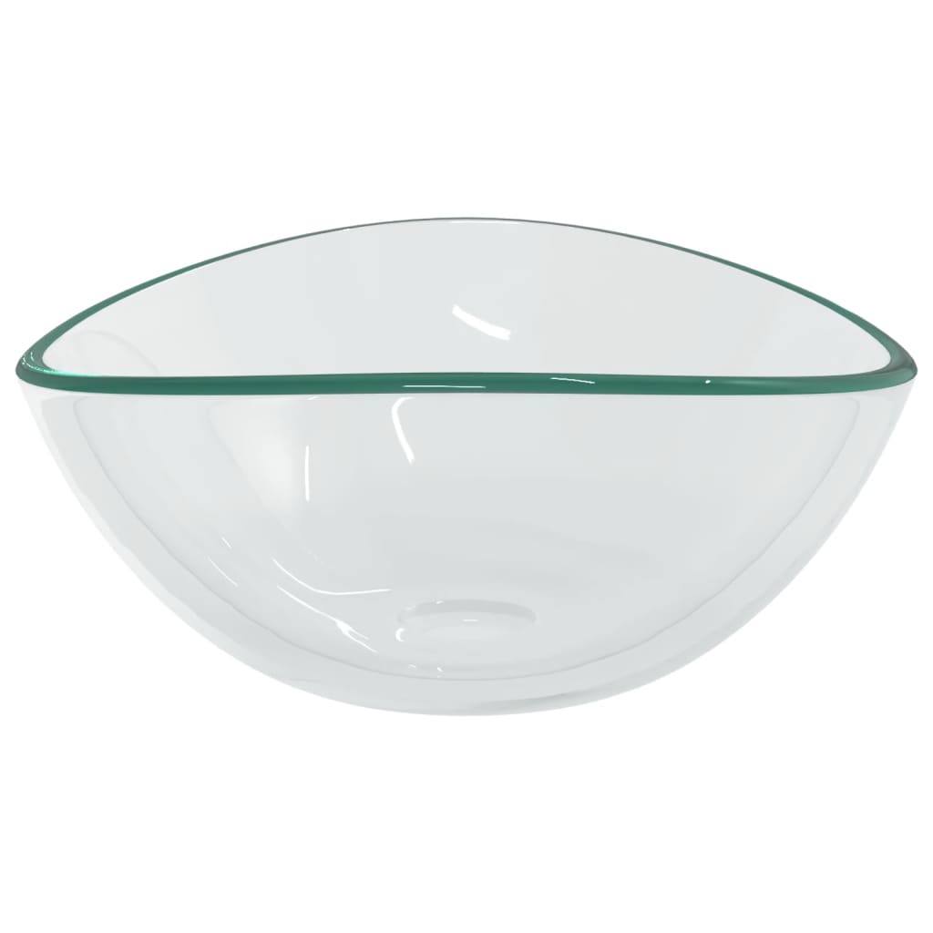 vidaXL håndvask 54,5x35x15,5 cm hærdet glas transparent