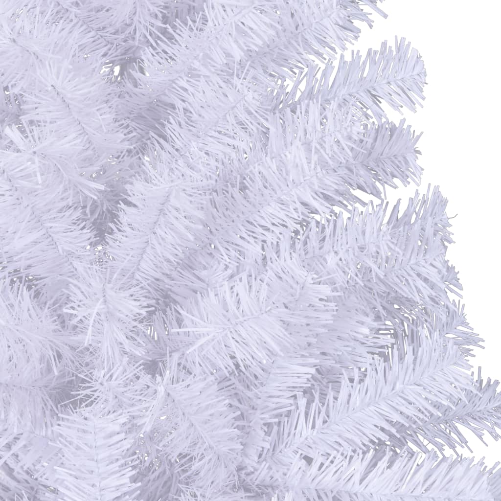 vidaXL kunstigt halvt juletræ med juletræsfod 240 cm PVC hvid