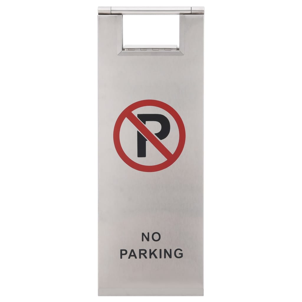 vidaXL foldbart parkeringsskilt rustfrit stål