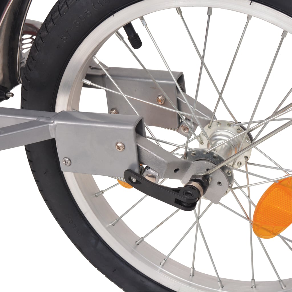 vidaXL cykelbagagetrailer med taske orange og sort