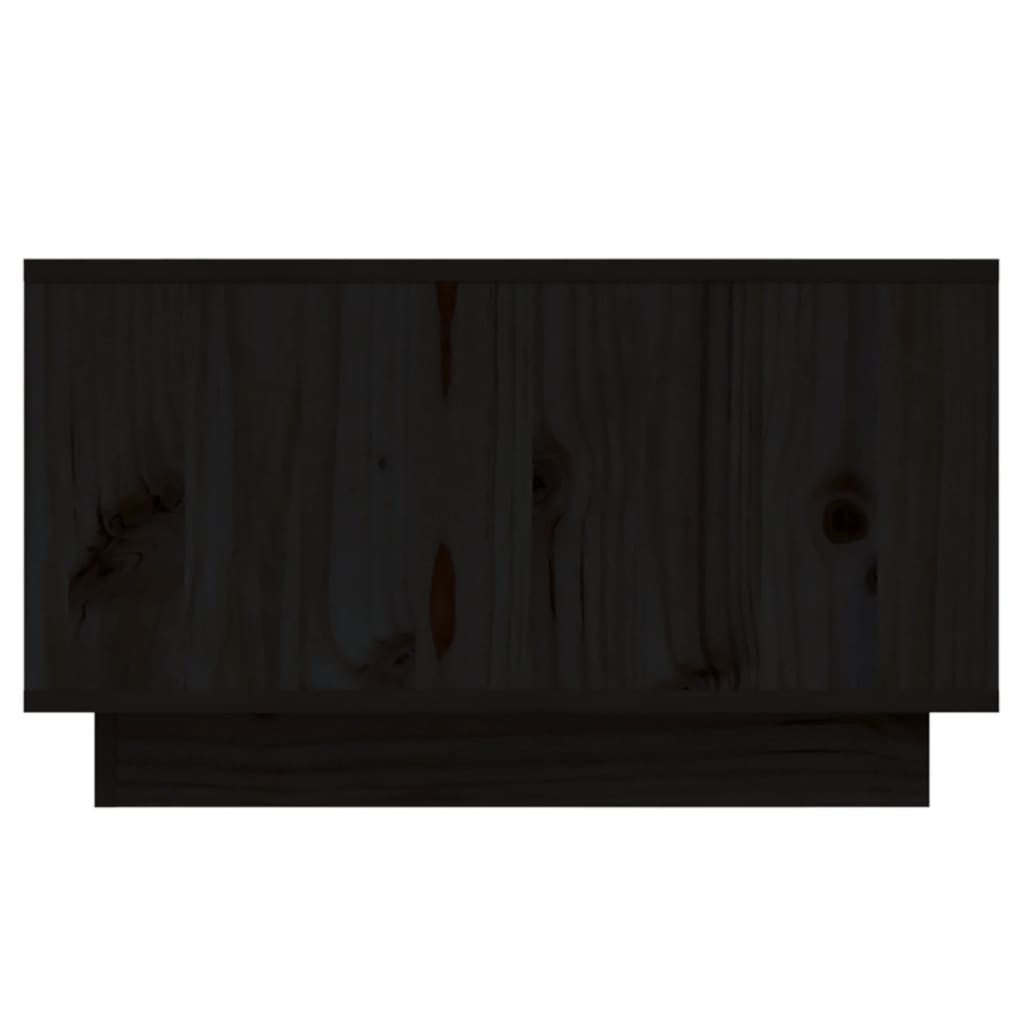 vidaXL sofabord 55x56x32 cm massivt fyrretræ sort