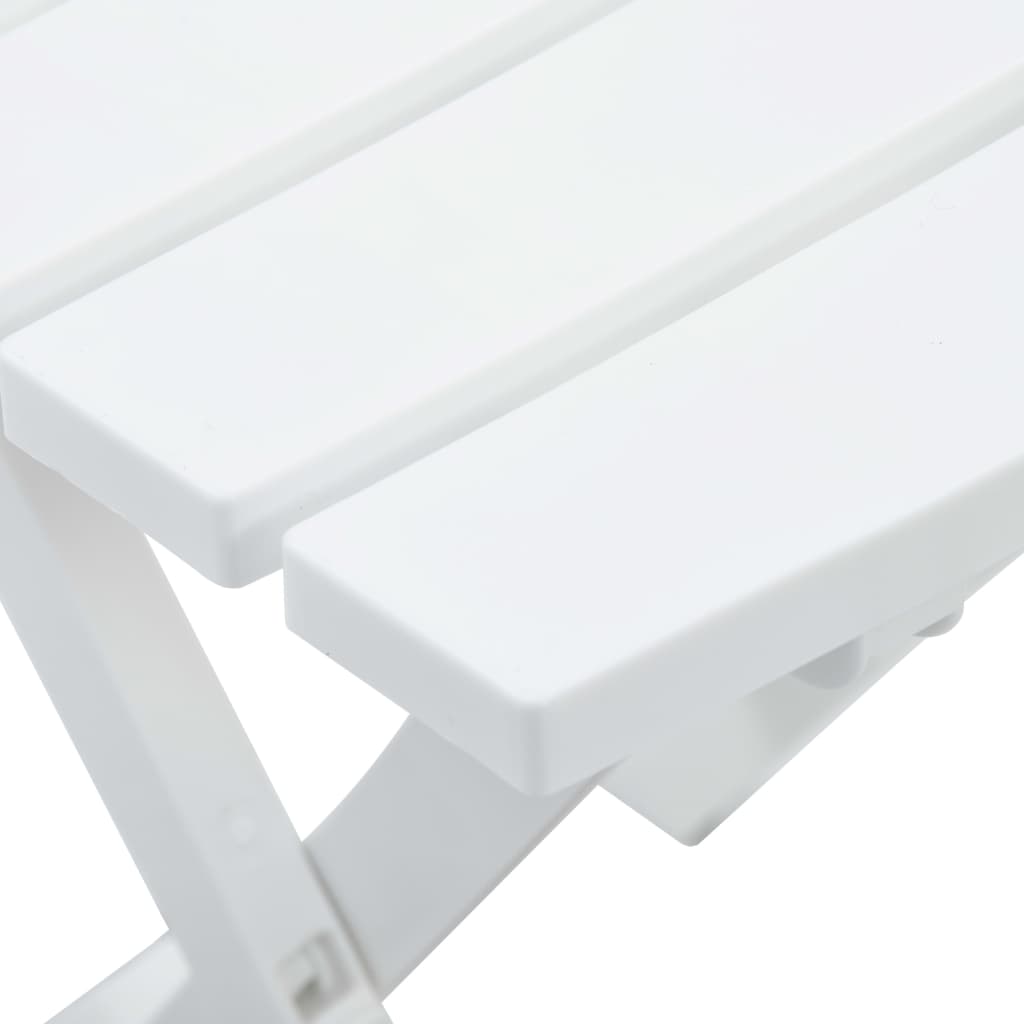 vidaXL foldbart havebord 45,5 x 38,5 x 50 cm hvid
