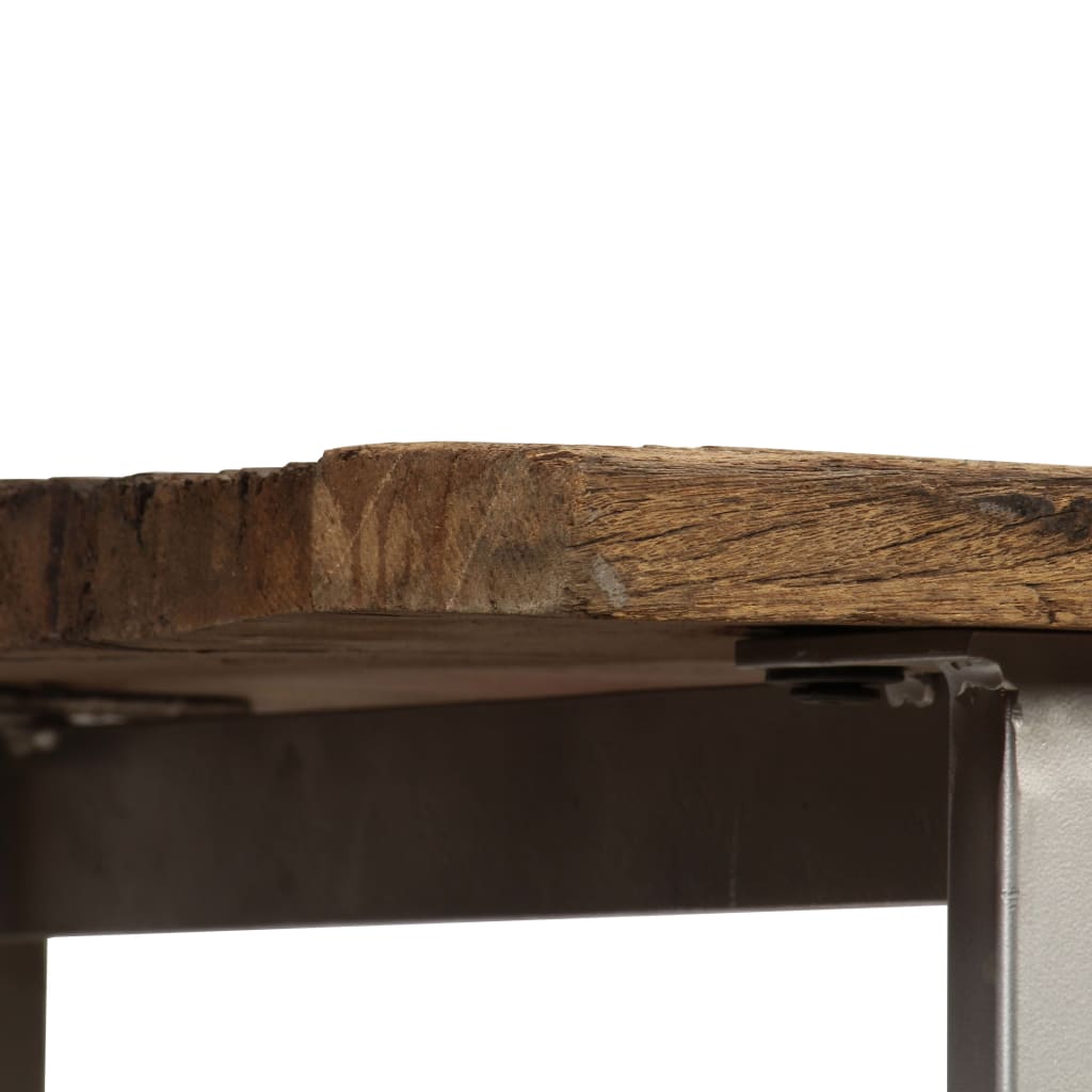 vidaXL spisebord 118 x 55 x 76 cm genanvendt træ og stål