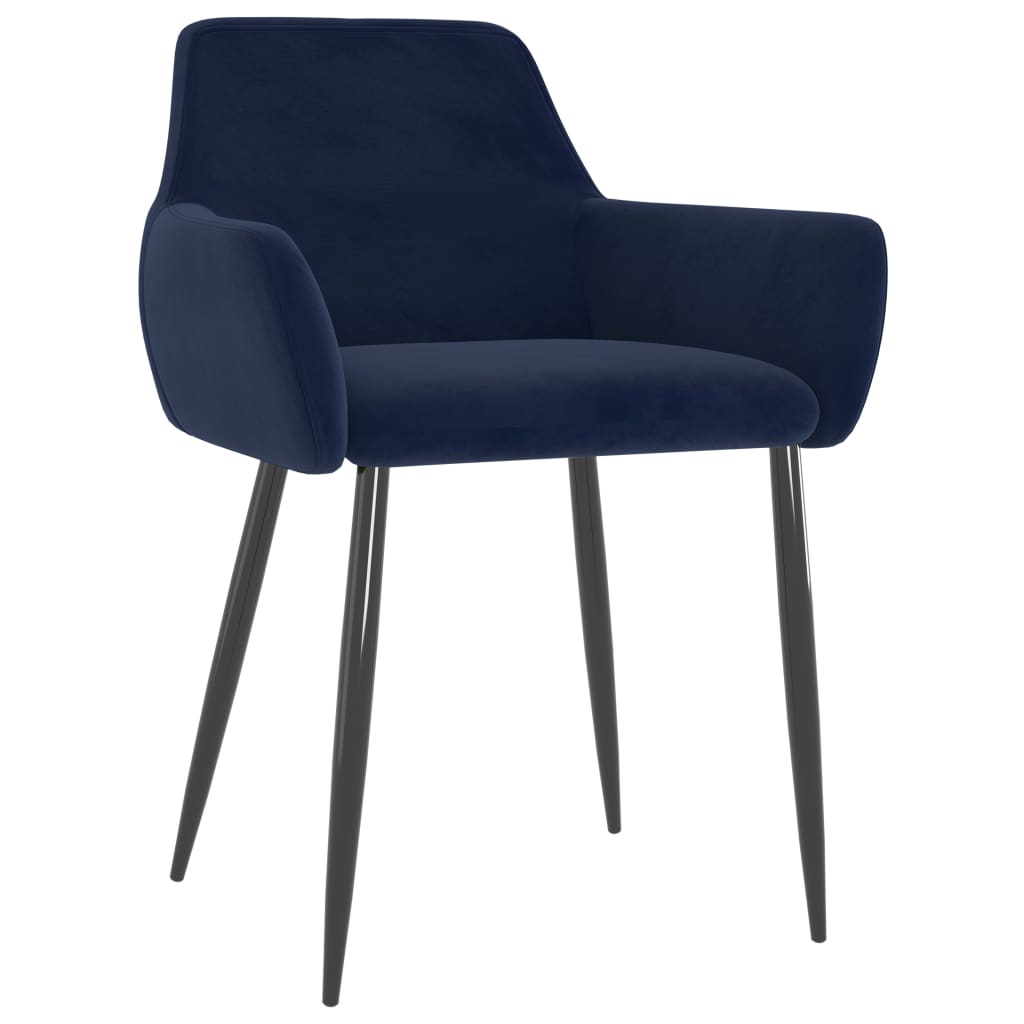 vidaXL spisebordsstole 4 stk. velour blå