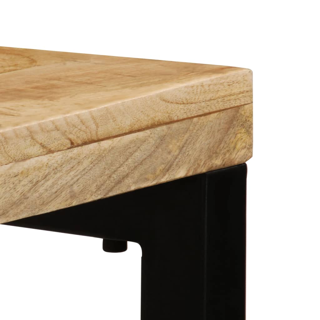 vidaXL spisebord 115 x 55 x 76 cm massivt mangotræ og stål