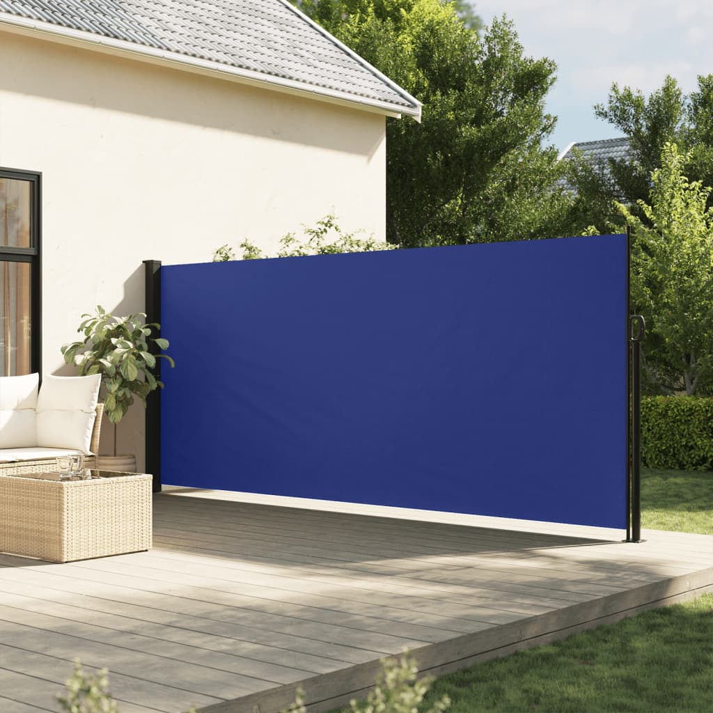 vidaXL sammenrullelig sidemarkise 160 x 600 cm blå