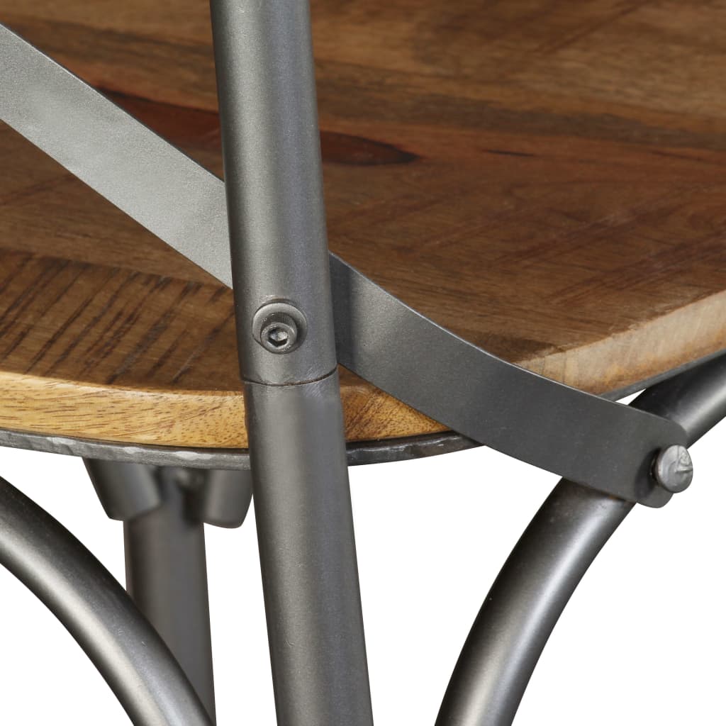 vidaXL spisebordsstole 6 stk. massivt mangotræ og stål krydsryglæn