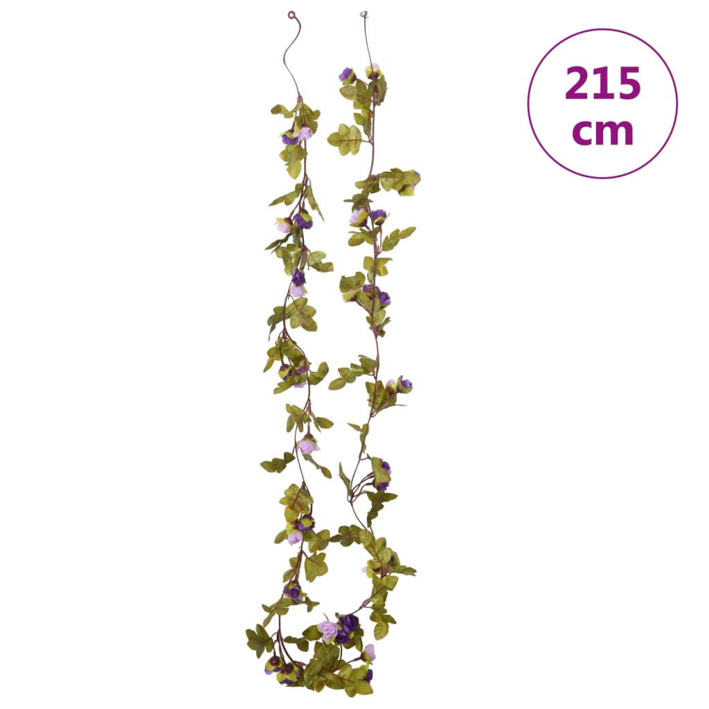vidaXL kunstige blomsterguirlander 6 stk. 215 cm lyslilla