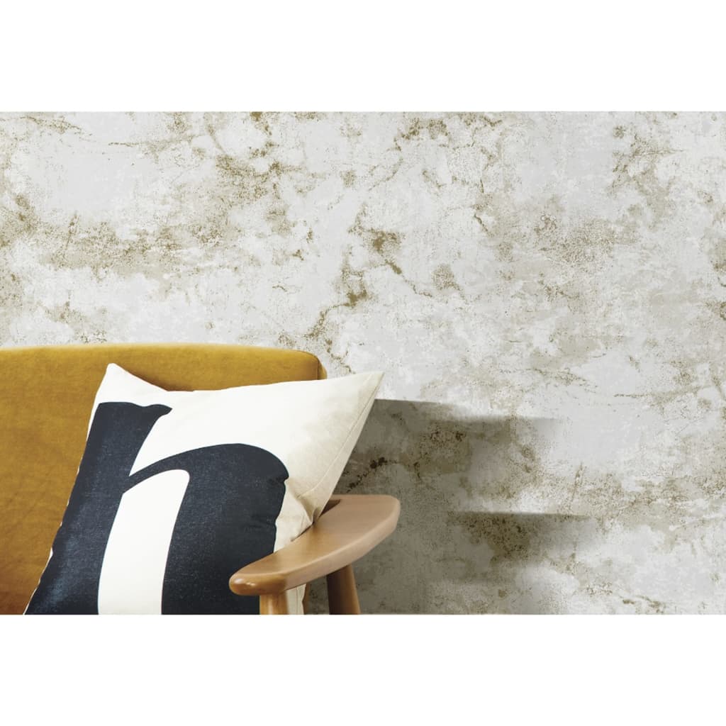 Noordwand tapet Friends & Coffee Marble Concrete grå og metallisk