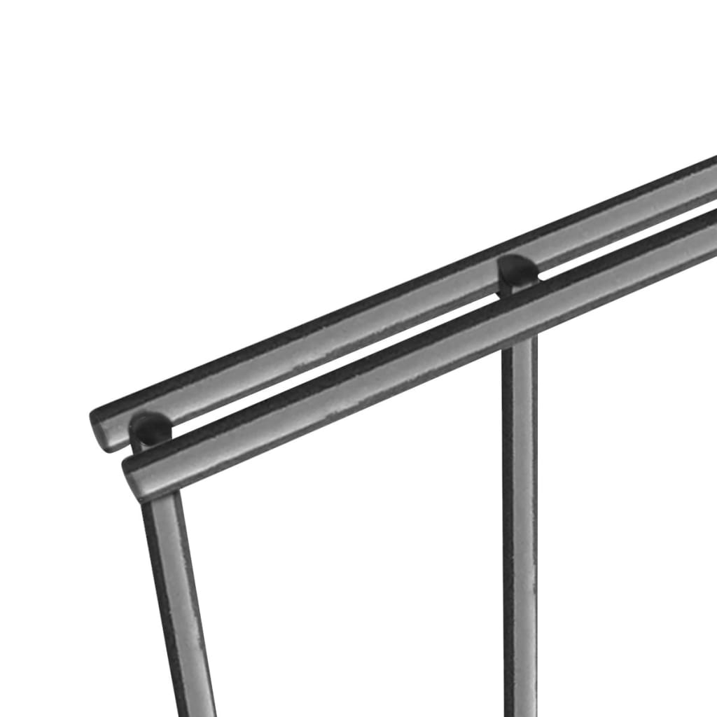 vidaXL hegnspanel med stolper pulverlakeret jern 6 x 2 m antracitgrå