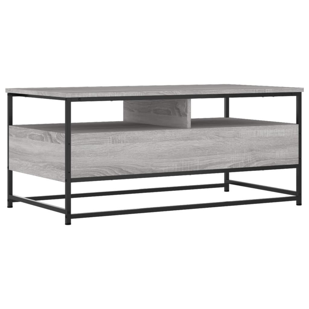 vidaXL sofabord 100x51x45 cm konstrueret træ grå sonoma-eg
