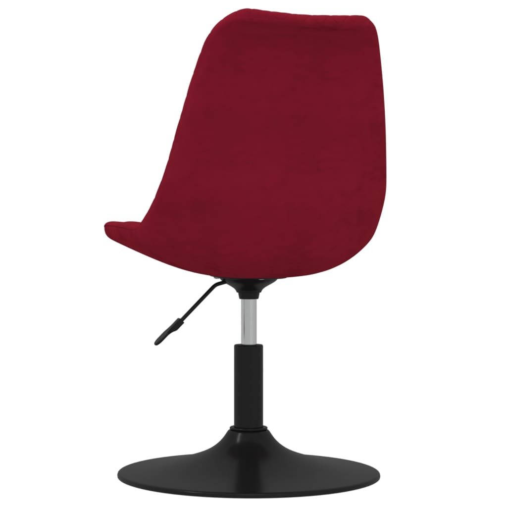 vidaXL drejelige spisebordsstole 4 stk. fløjl vinrød
