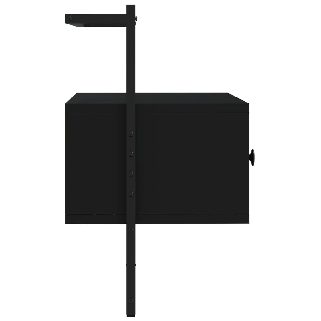 vidaXL væghængt tv-bord 60,5x30x51 cm konstrueret træ sort