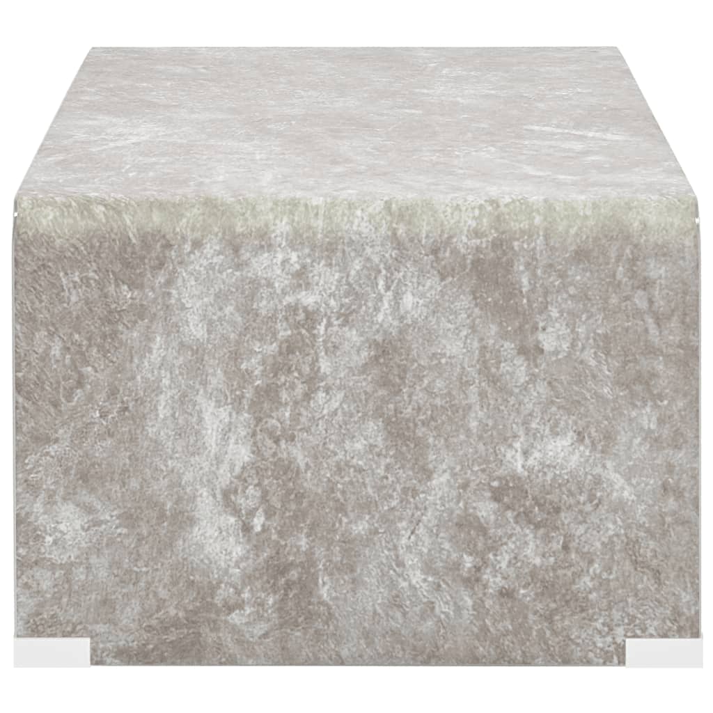 vidaXL sofabord 98 x 45 x 31 cm brun marmor hærdet glas
